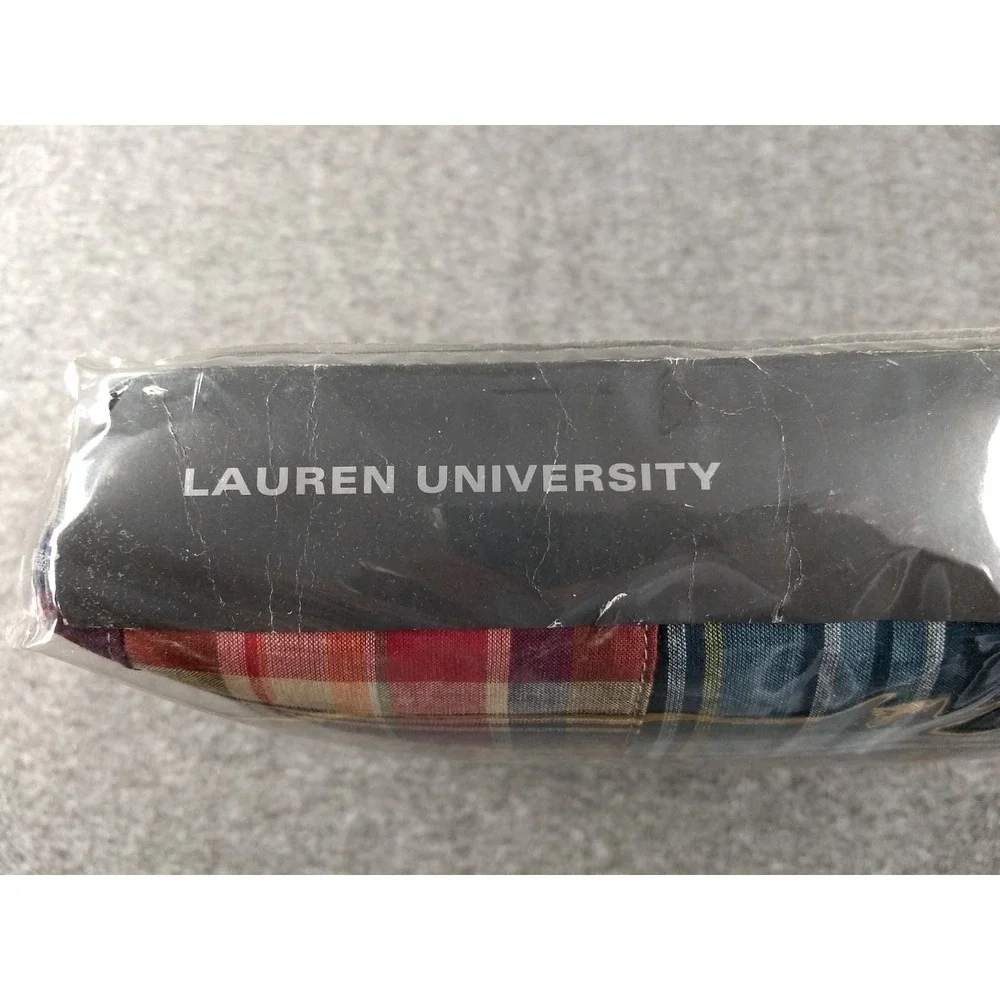 Ralph‎ Lauren Standard Sham University Layne Cotton Patchwork Madras Plaid NEW